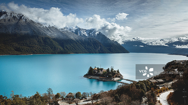 巴松措图片素材