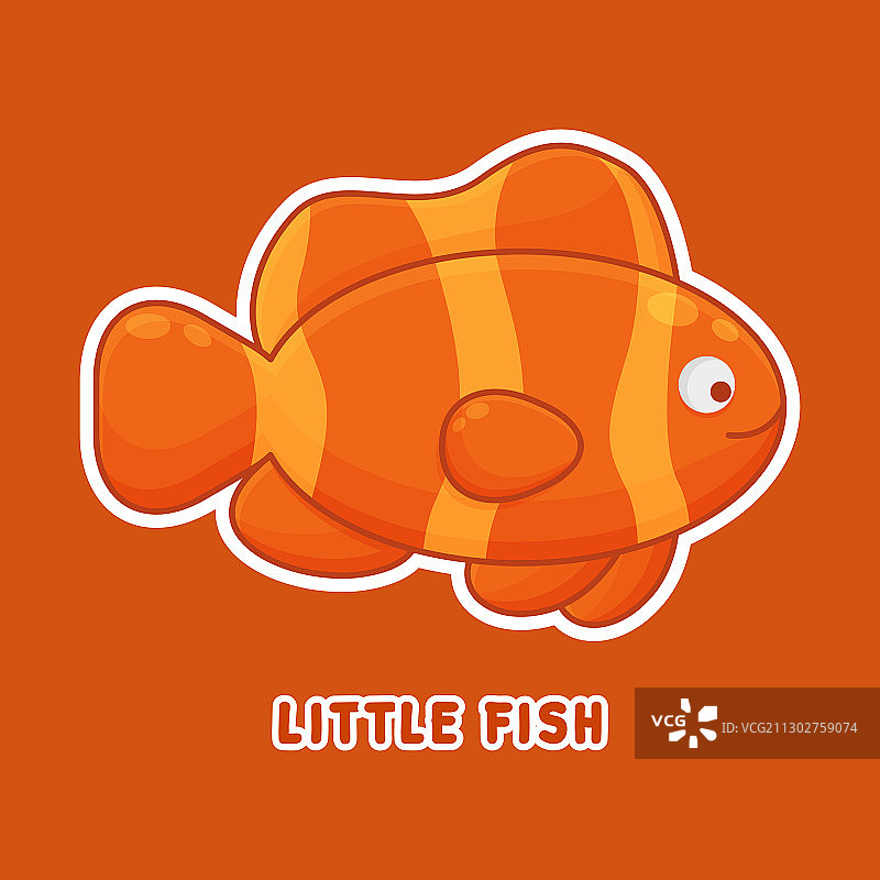 卡通小鱼可爱动物吉祥物图片素材