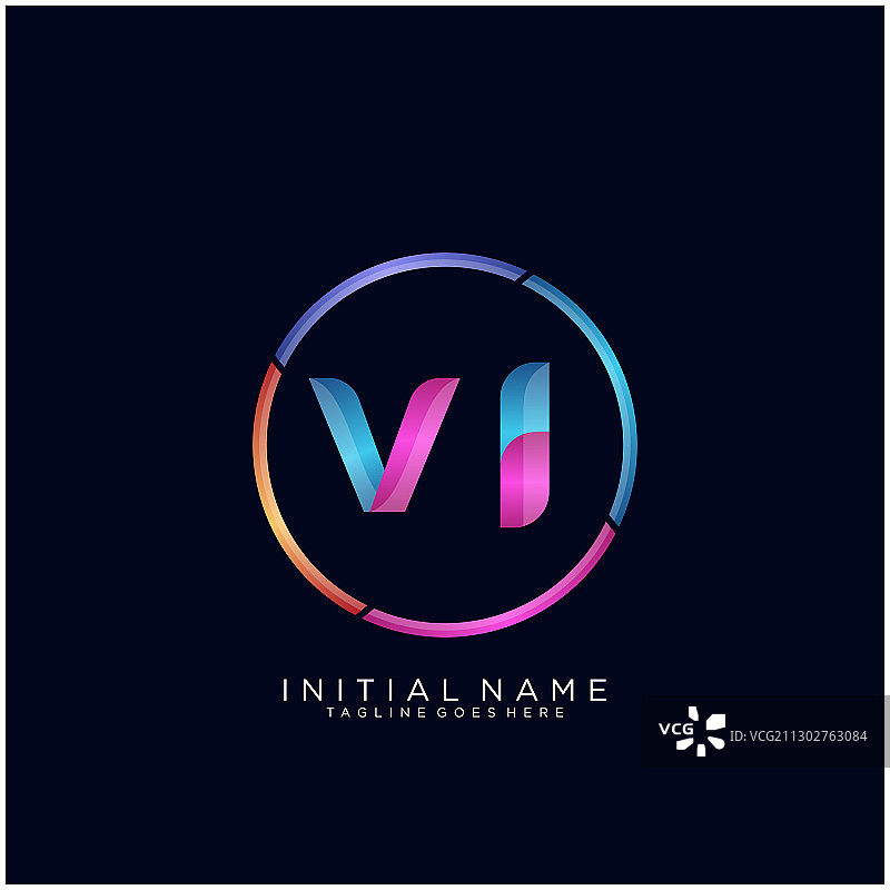 VI字母标志图标设计模板元素图片素材