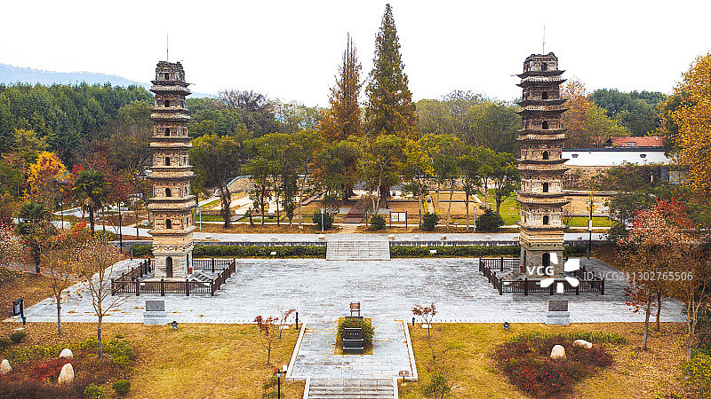 安徽宣城广教寺双塔图片素材