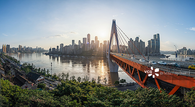 重庆市南滨路看渝中区景观图片素材