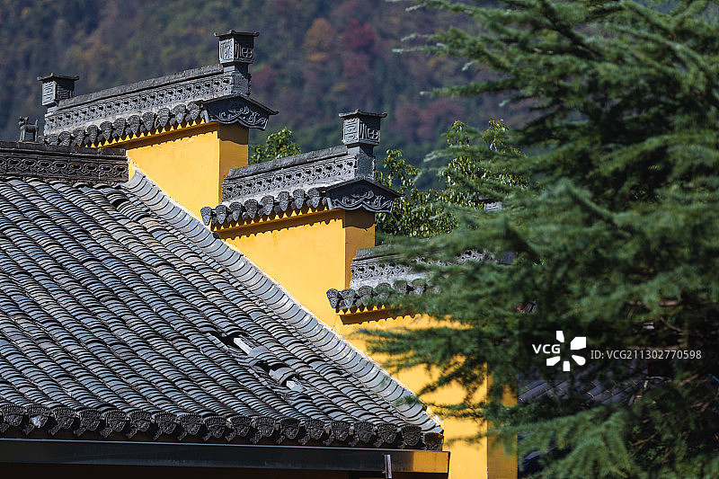 安徽宁国惠云禅寺建筑特写图片素材