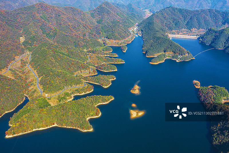 宁国青龙湾国家森林公园航拍图片素材