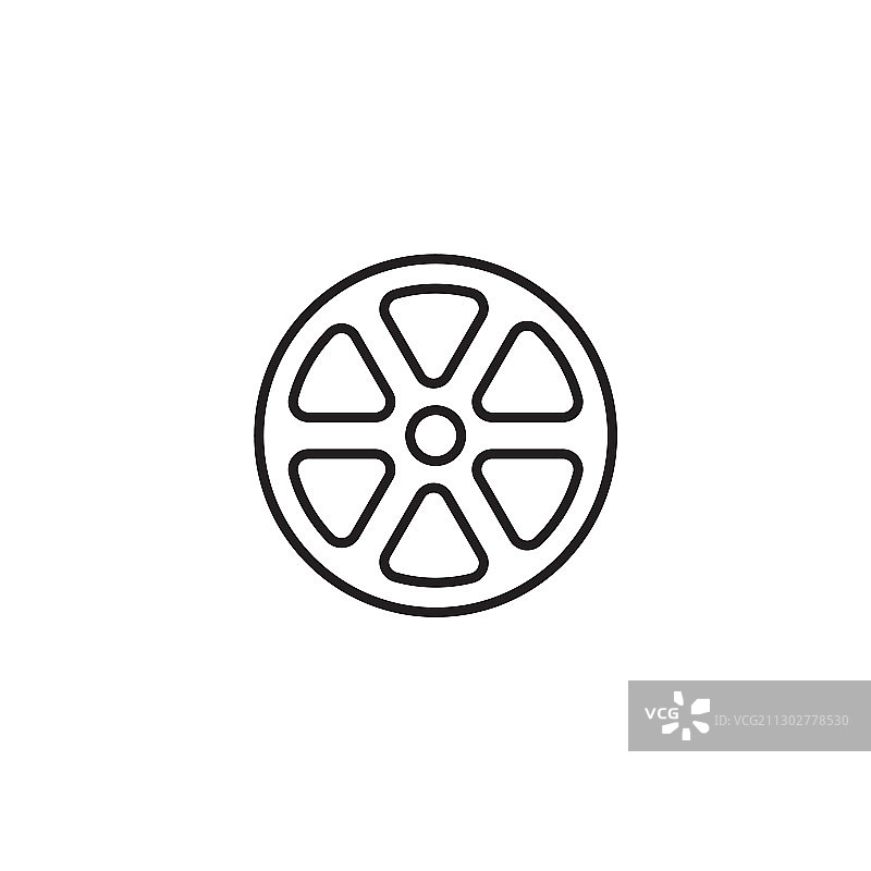 汽车轮辋图标EPS10图片素材