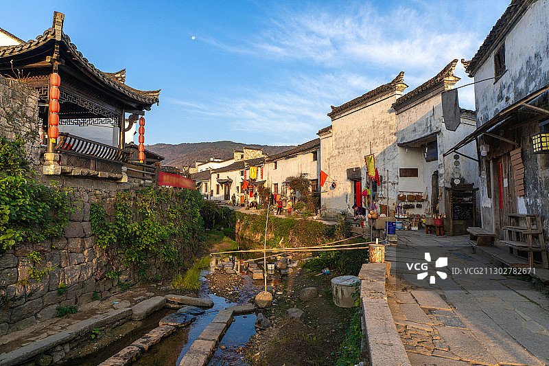 安徽宣城查济古镇街景图片素材