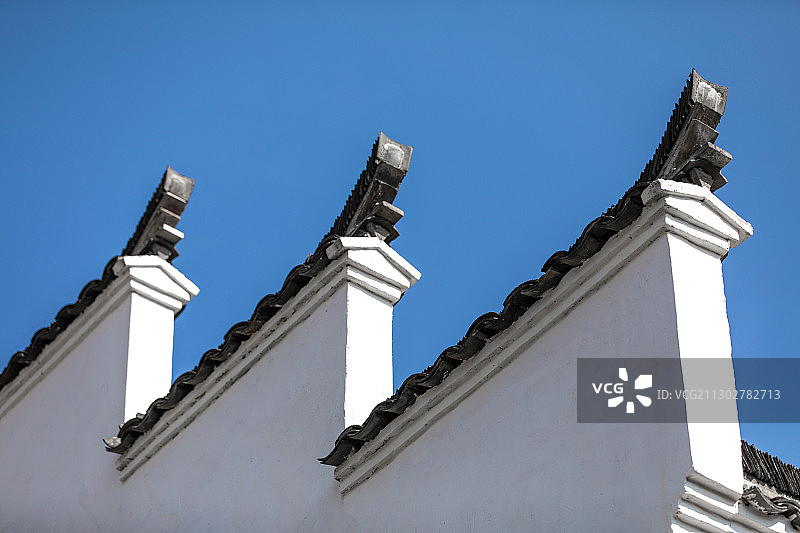 安徽宣城查济古镇内的马头墙图片素材