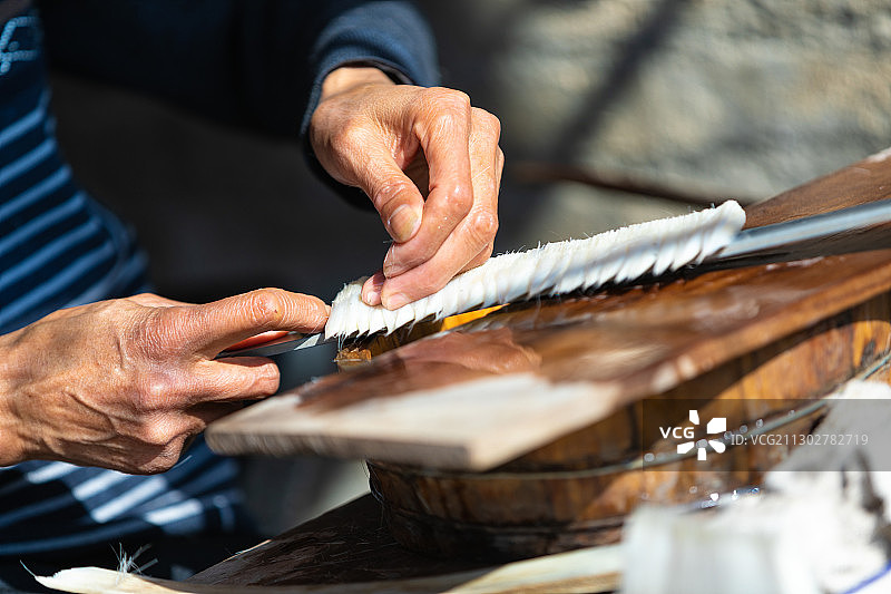 制作毛笔笔头动作特写图片素材