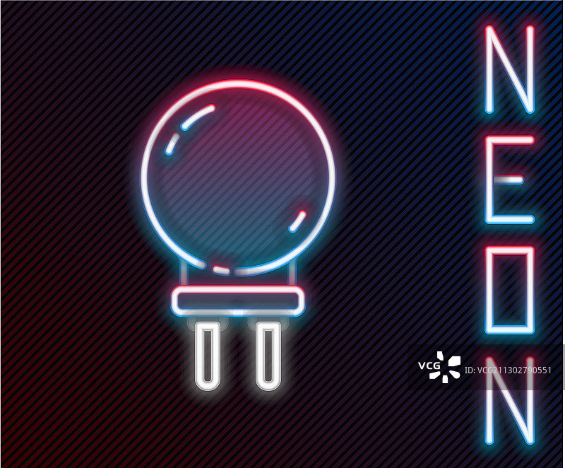 发光霓虹灯线发光二极管图标图片素材