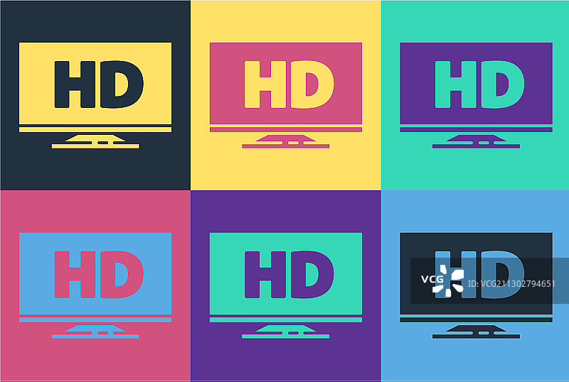 采用高清视频技术的波普艺术智能显示屏图片素材