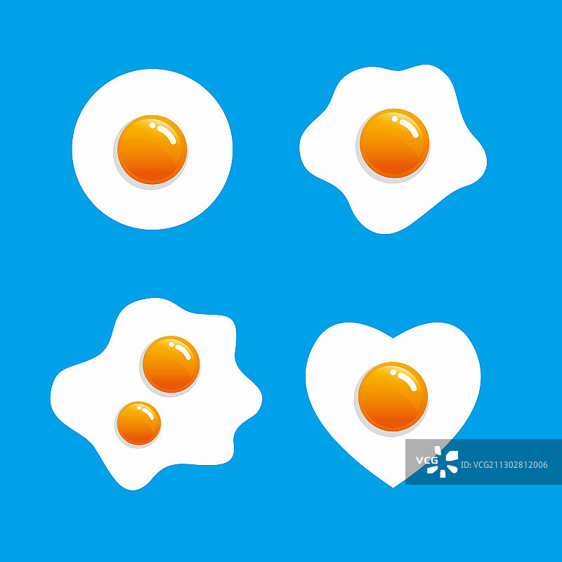 煎蛋设计套装图片素材