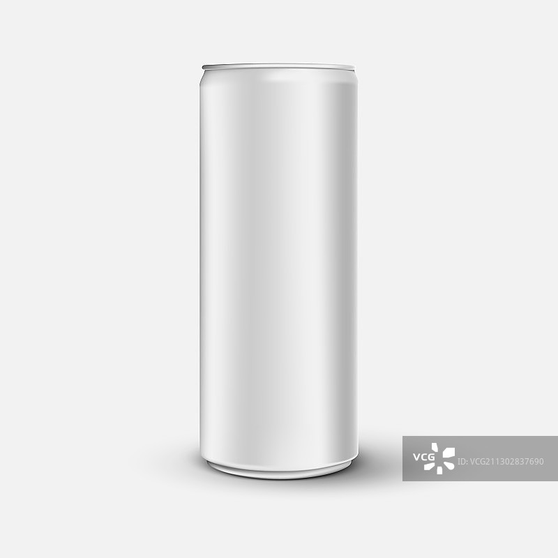 空白3D逼真铝罐样机图片素材