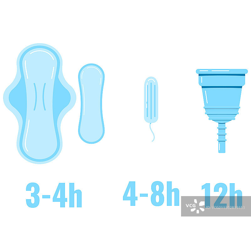 妇女卫生巾卫生棉条月经图片素材