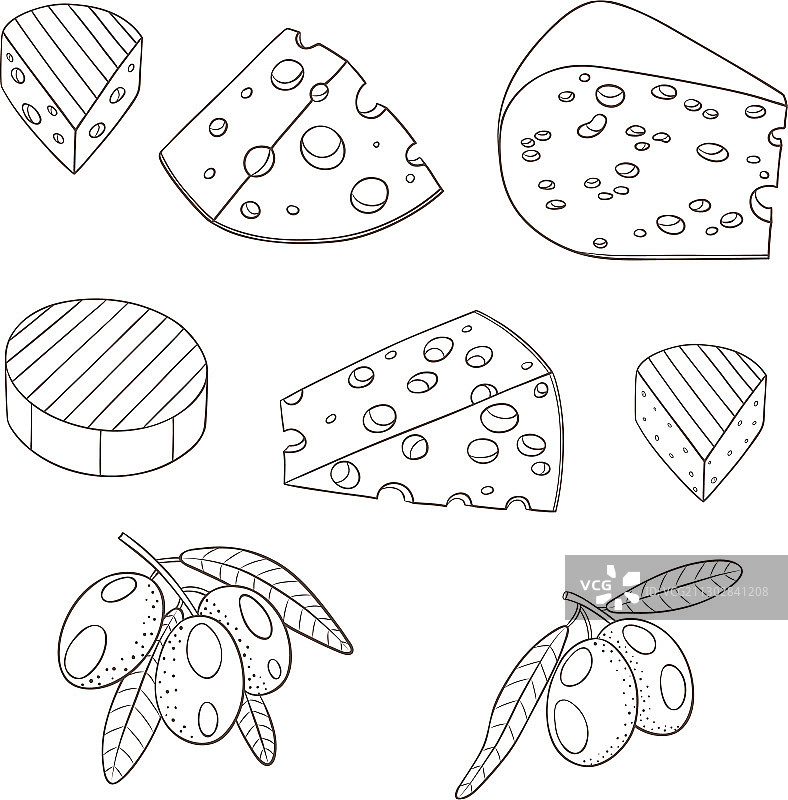 奶酪和橄榄图片素材