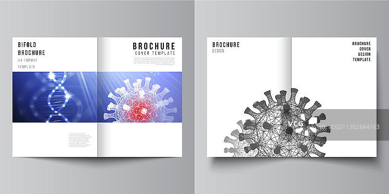 两个A4封面模型模板布局图片素材