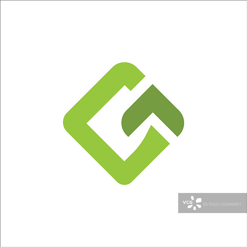 首字母GC或CG标志设计模板图片素材
