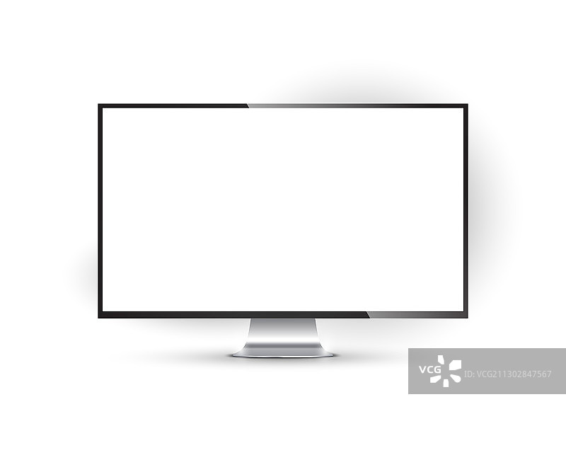 逼真窄边框电脑显示器图片素材