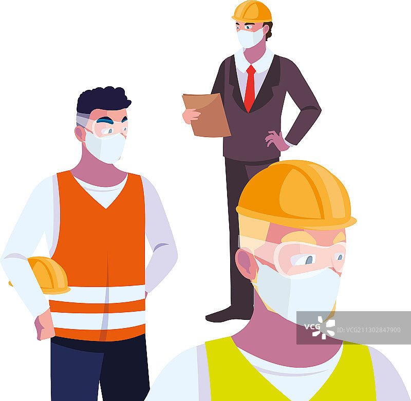 戴口罩的男工程师图片素材