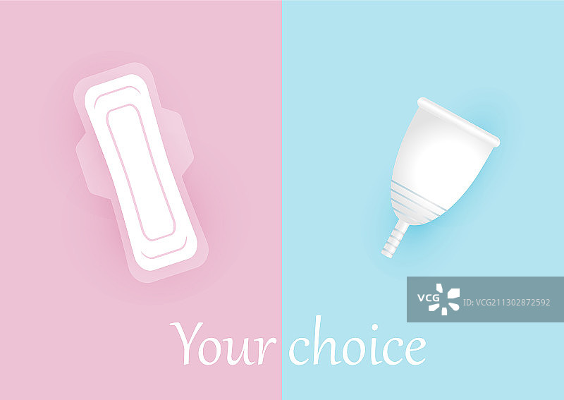 女性卫生用品选择图片素材