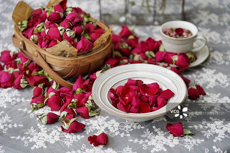 来自云南的食用玫瑰花图片素材