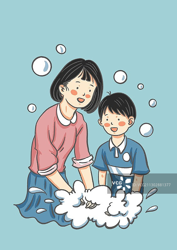 疫情防控好习惯-洗手图片素材