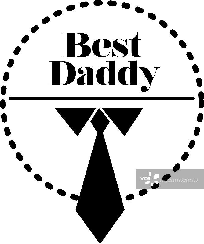 父亲节领带印章线条设计图片素材