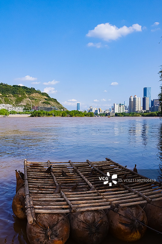 羊皮筏子图片素材