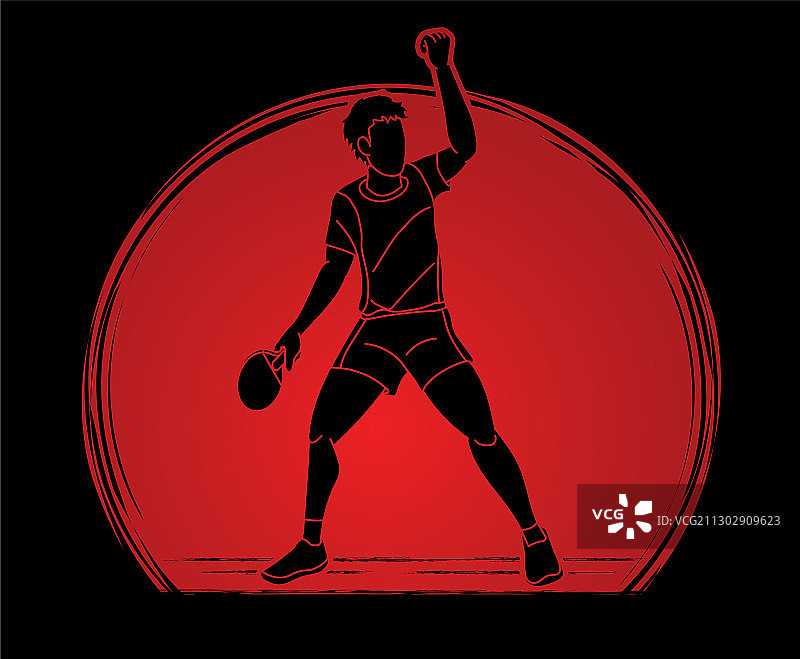 乒乓球运动员卡通图片素材