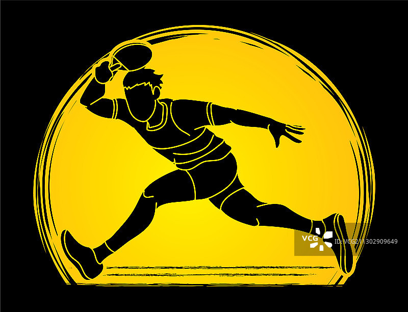 乒乓球运动员卡通图片素材