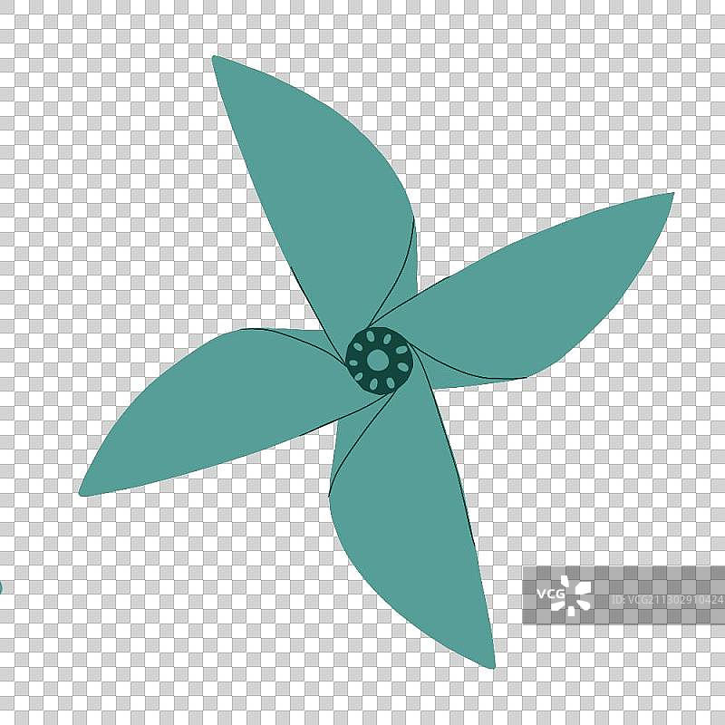 日式小物贴纸夏天风车图片素材