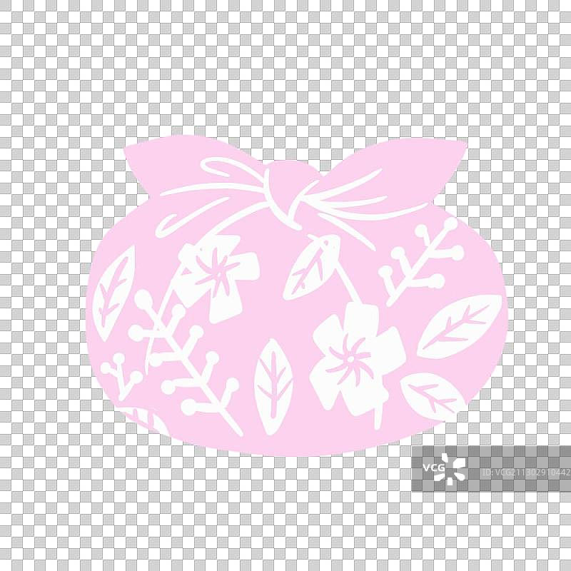 日式小物贴纸和服手袋风吕敷图片素材