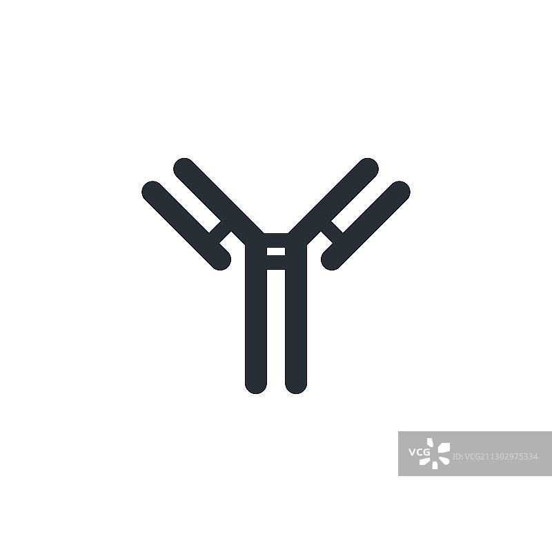 免疫球蛋白抗体线性图标图片素材