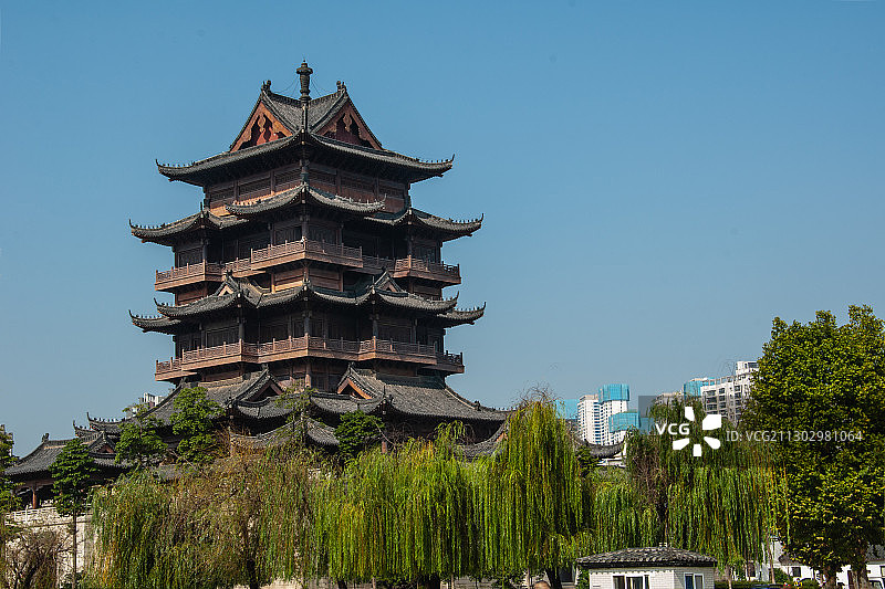 湖北武汉汉阳归元禅寺圆通阁风景图片素材