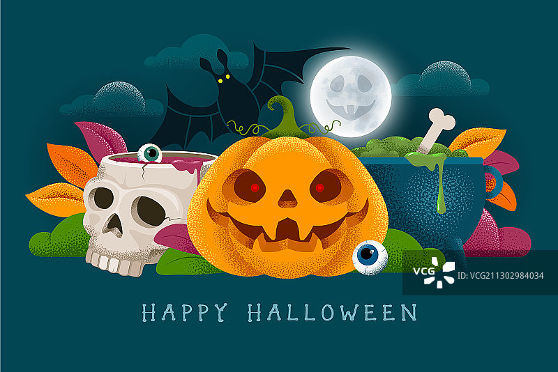 万圣节快乐banner或派对邀请函图片素材