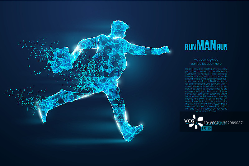 奔跑的商人轮廓图片素材