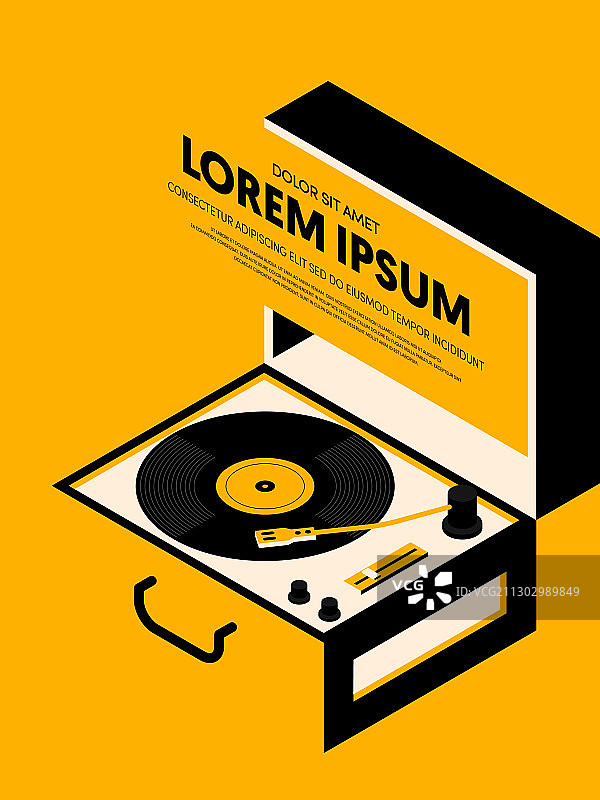 复古抽象音乐海报背景图片素材