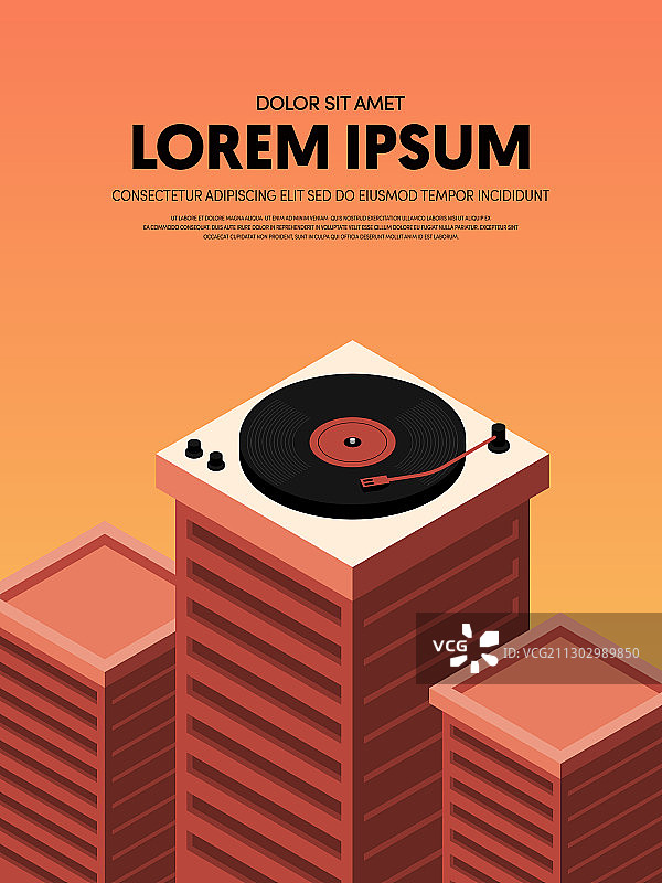 复古抽象音乐海报背景图片素材