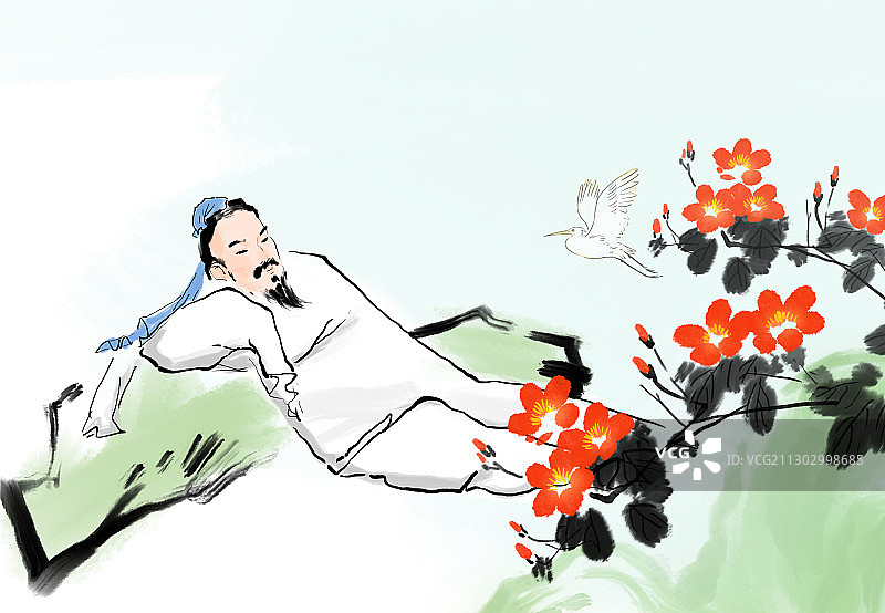 中国古代著名诗人图片素材