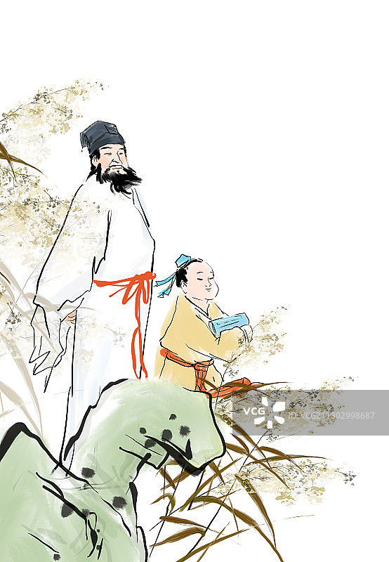 中国古代著名诗人图片素材