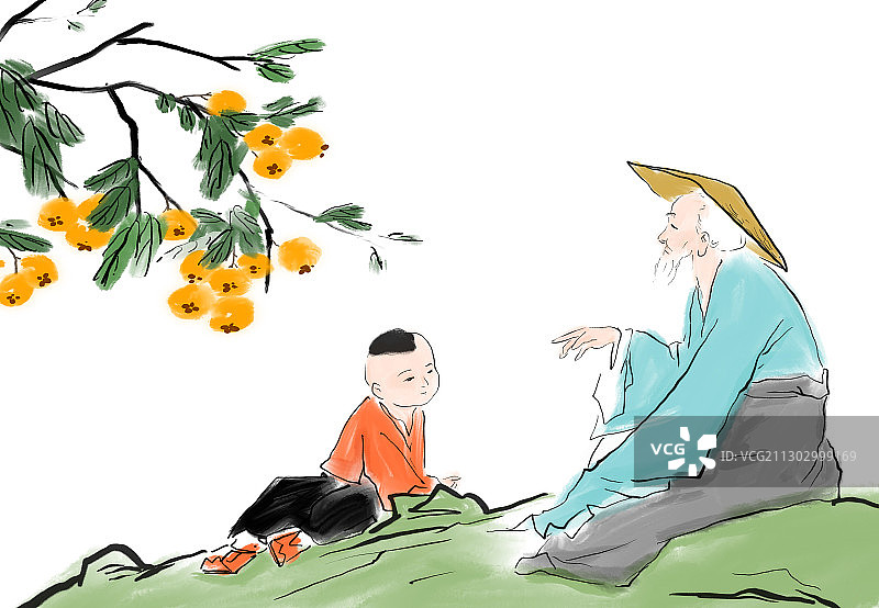 古代可爱聪明小孩子图片素材