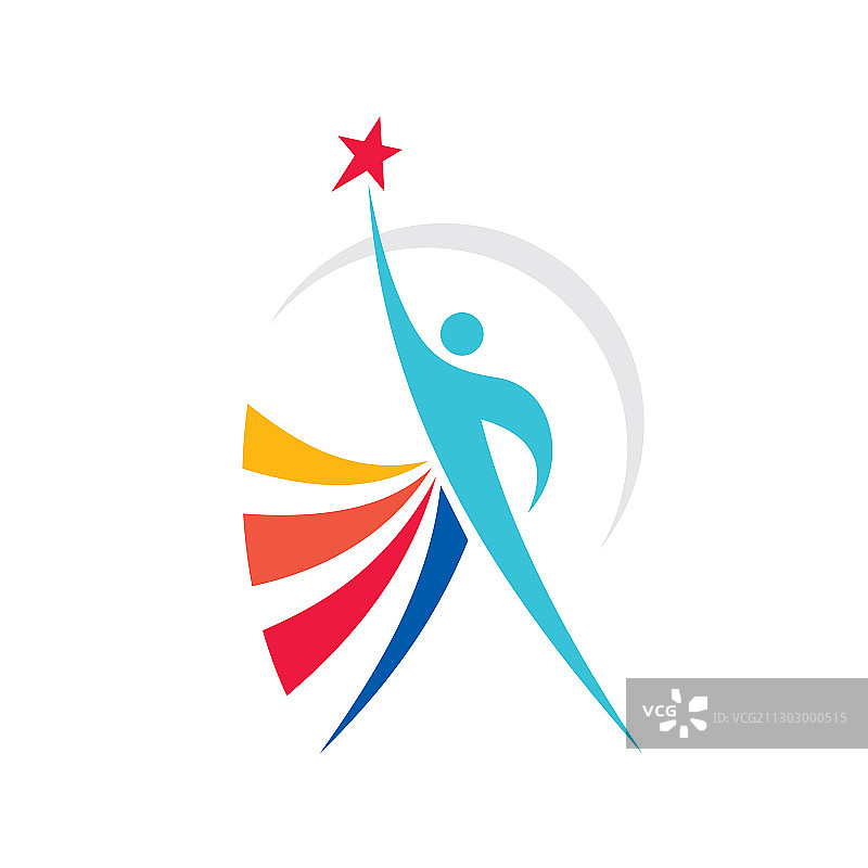 积极的Logo模板概念图片素材