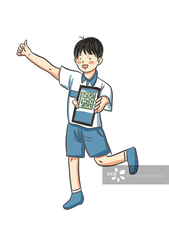 疫情防控好习惯-主动出手健康码图片素材