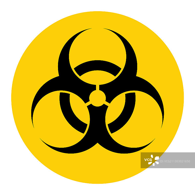 在白色背景上隔离的生物危害现代网站图标图片素材