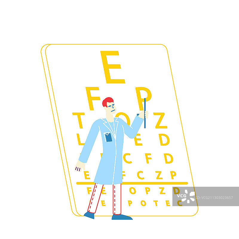 眼科医生检查近视眼图片素材