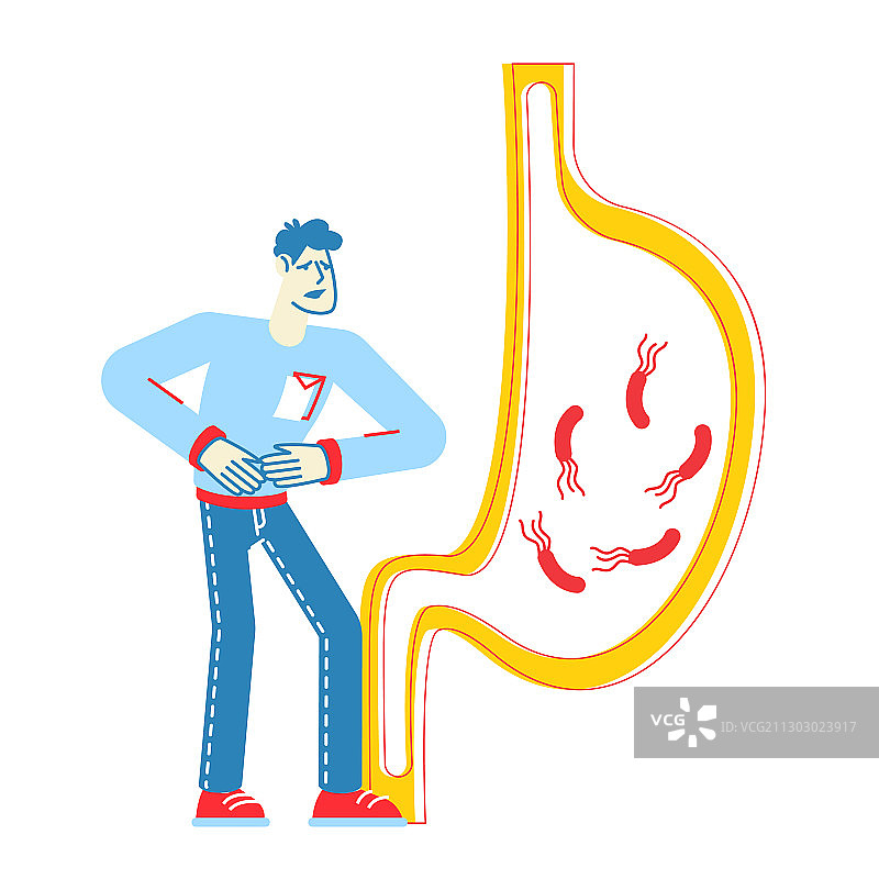 肠胃病学概念病人角色图片素材