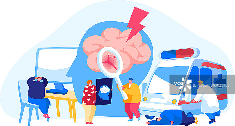 脑卒中概念图片素材