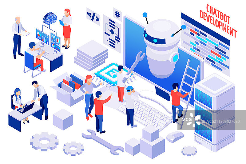 聊天机器人信息构成图片素材