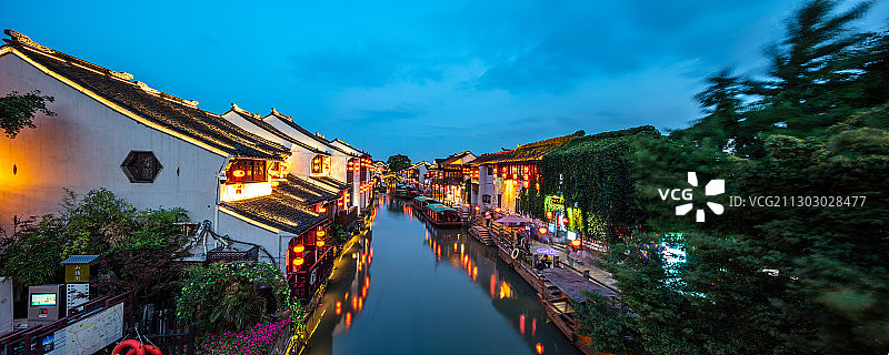 苏州古镇风光山塘街图片素材