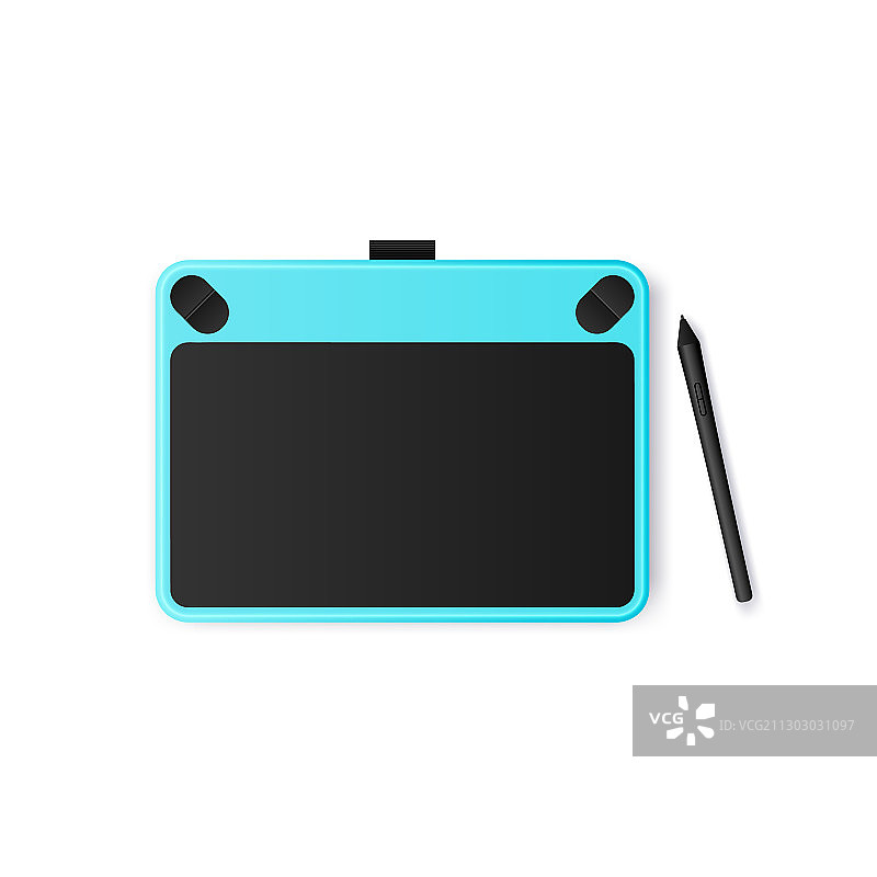 绘图平板电脑俯视图图片素材