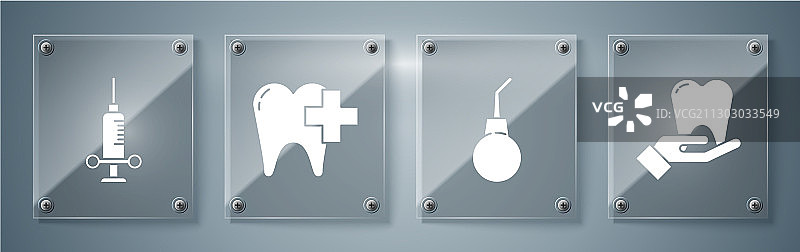 牙科诊所用灌肠器和梨形冲洗器图片素材