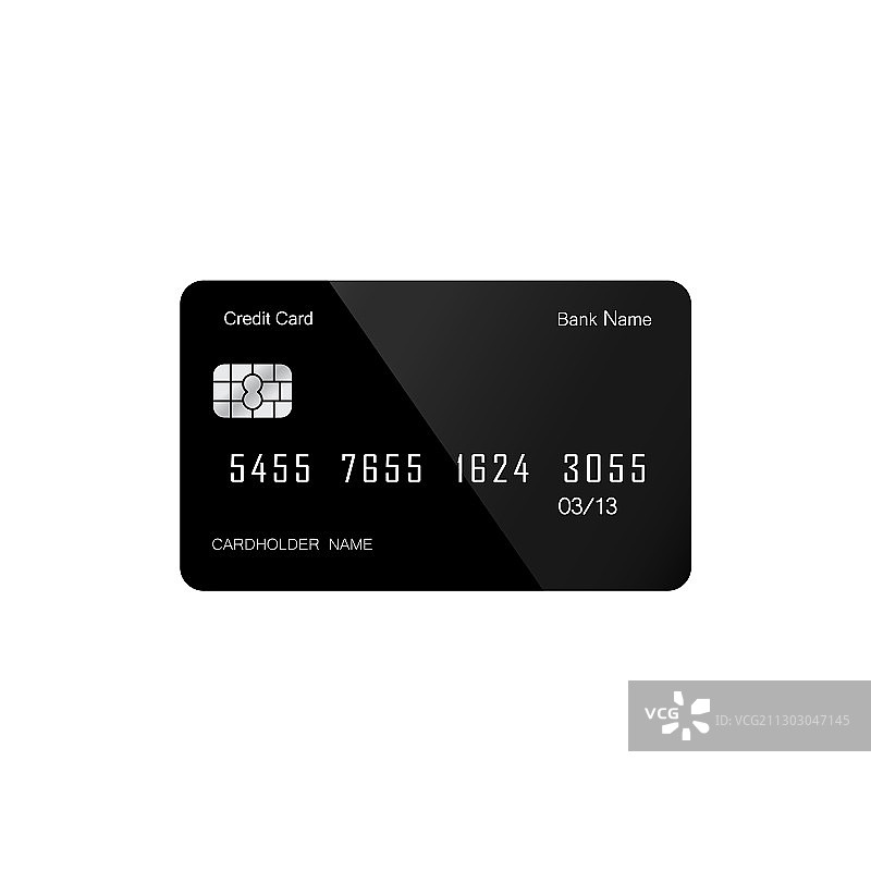 信用卡或借记卡扁平图标图片素材